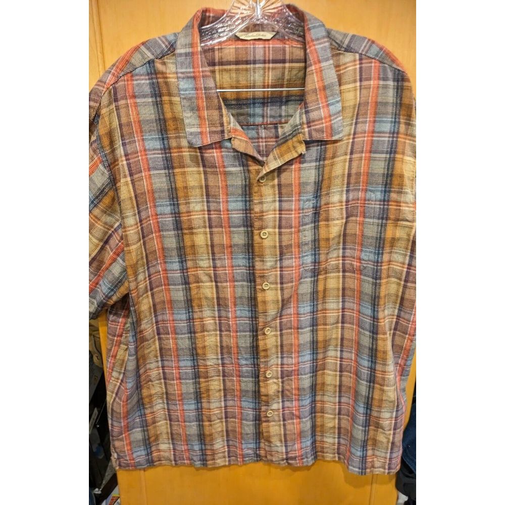 Paradise Collection Shirt Mens‎ XXL 2XL  Geometric Silk Blend Hawaiian Button
